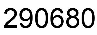 Número 290680 imagen negro