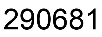 Número 290681 imagen negro
