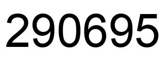 Number 290695 black image