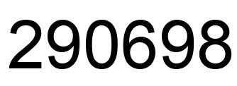 Number 290698 black image