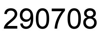 Número 290708 imagen negro