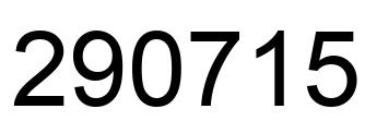 Number 290715 black image