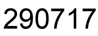 Number 290717 black image