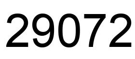 Number 29072 black image