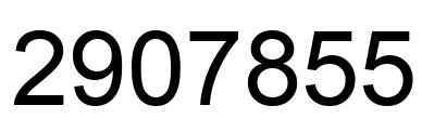 Number 2907855 black image