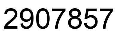 Number 2907857 black image