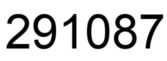 Number 291087 black image