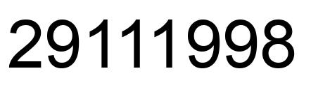 Número 29111998 imagen negro