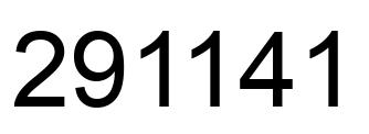 Number 291141 black image