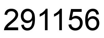 Number 291156 black image