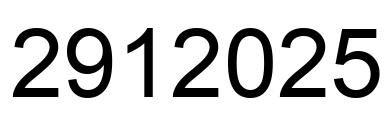 Número 2912025 imagen negro