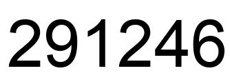 Number 291246 black image