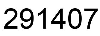 Number 291407 black image