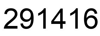 Number 291416 black image