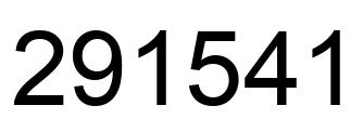Number 291541 black image