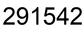 Number 291542 black image