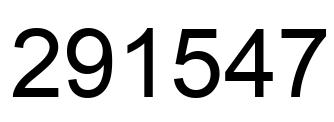 Number 291547 black image