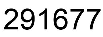 Number 291677 black image