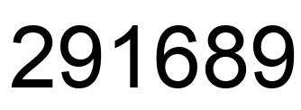 Number 291689 black image