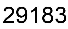 Número 29183 imagen negro