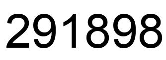 Number 291898 black image