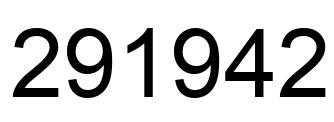Número 291942 imagen negro