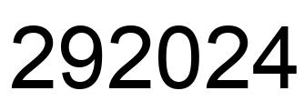 Number 292024 black image