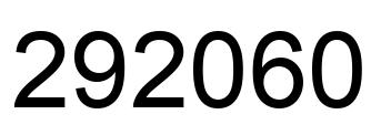 Number 292060 black image