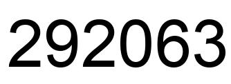 Number 292063 black image