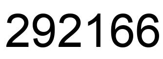 Number 292166 black image