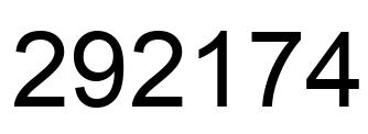 Number 292174 black image