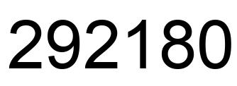 Number 292180 black image