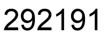Number 292191 black image