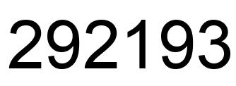 Number 292193 black image