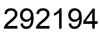 Number 292194 black image