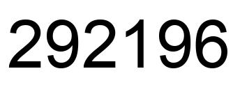 Number 292196 black image