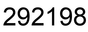Number 292198 black image