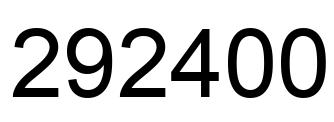 Número 292400 imagen negro