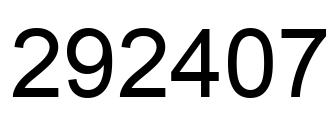 Número 292407 imagen negro