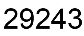 Número 29243 imagen negro