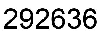 Number 292636 black image