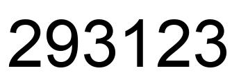 Number 293123 black image