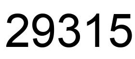 Number 29315 black image