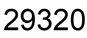 Number 29320 black image