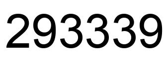 Number 293339 black image