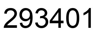 Number 293401 black image