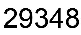 Number 29348 black image