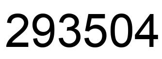 Number 293504 black image