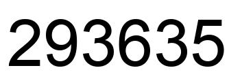 Number 293635 black image