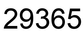 Number 29365 black image
